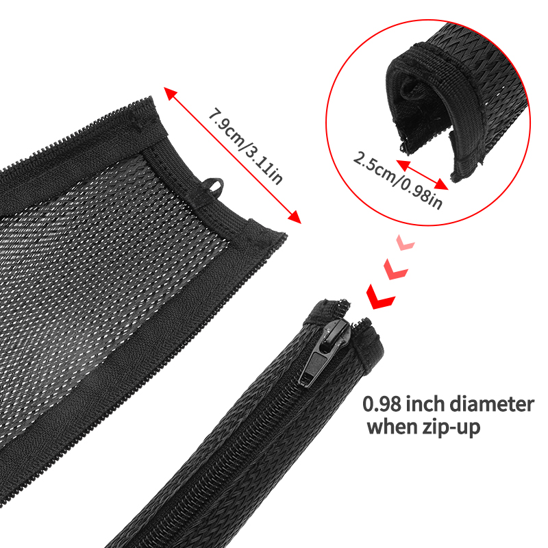 Dropship 1M 25mm Zipper Cable  - огляд і ціна Cable Sleeve Neoprene