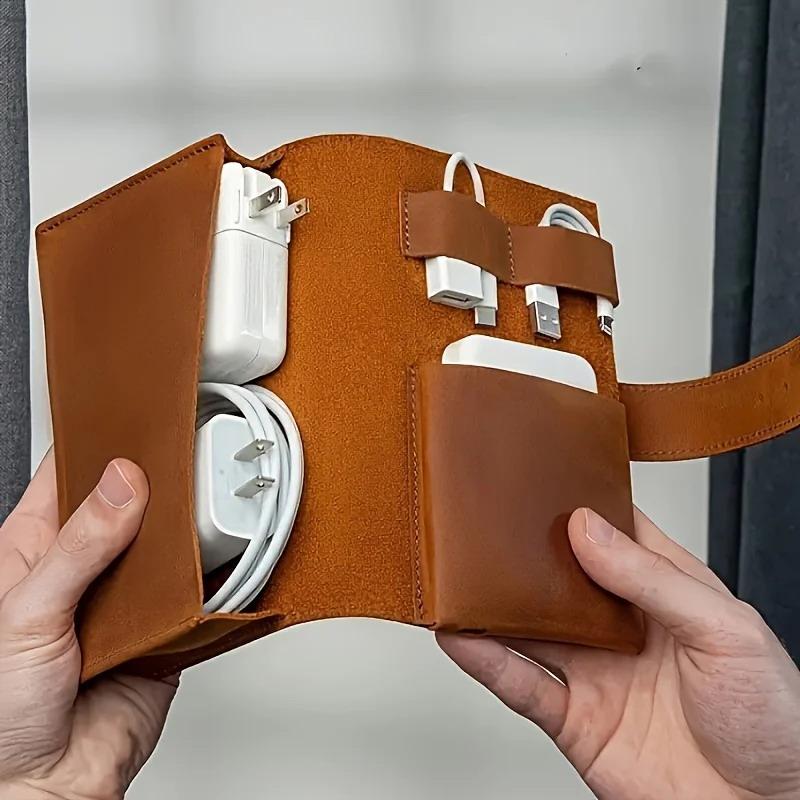 1PC PU Leather Multi-Compartme - огляд і ціна Tech Accessories Organizer Pouch
